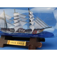 9"  USCG Eagle Ship In A Bottle